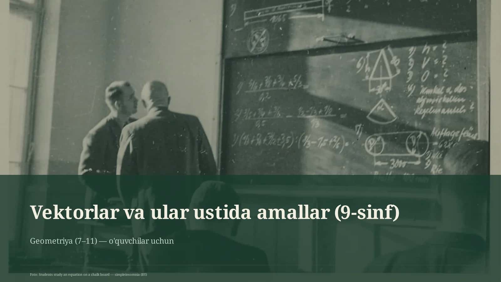 Vektorlar va ular ustida amallar 1
