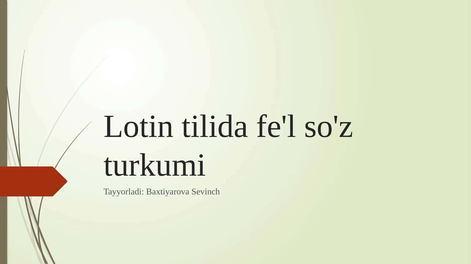 Lotintilida fe’l so‘zturkum 1