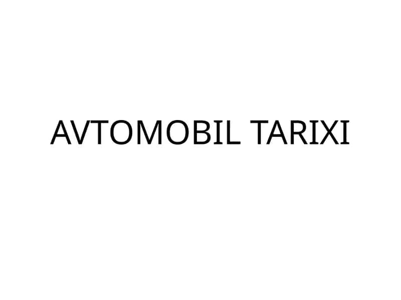 AVTOMOBILTARIXI 1