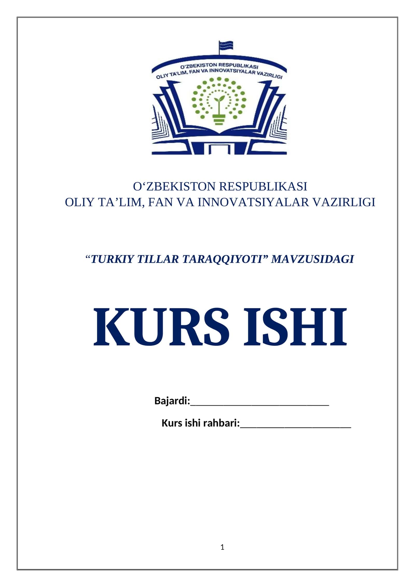 Turkiy tillar taraqqiyoti 1