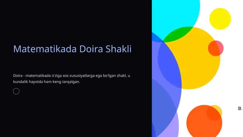 Matematikada Doira Shakli 1