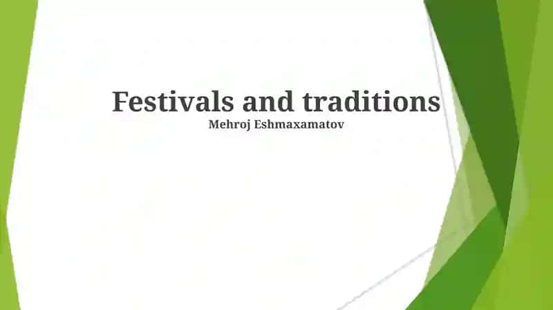 Festivals and traditions