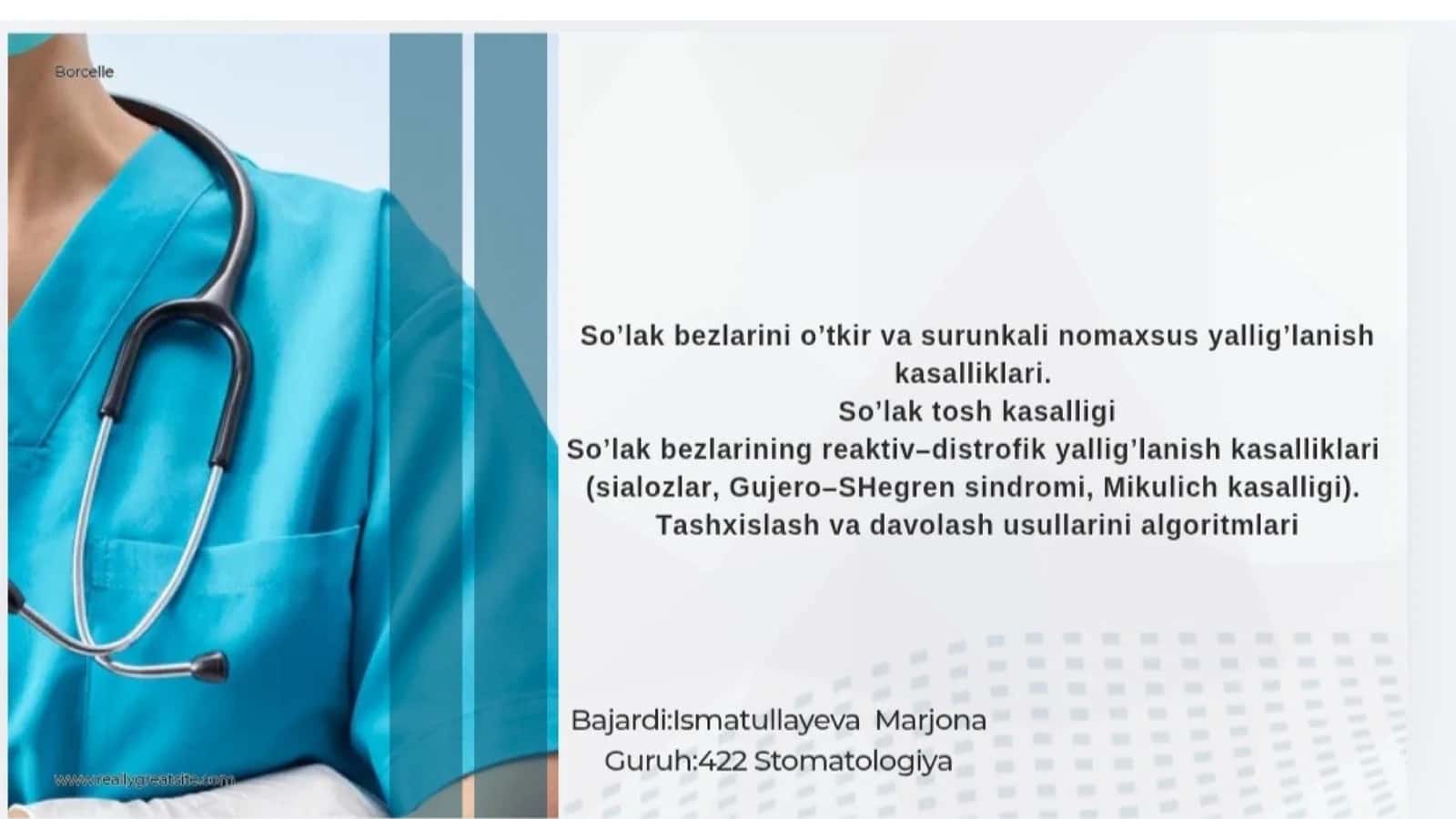 So'lak bezlari o'tkir va surunkali yallig'lanishlari 1