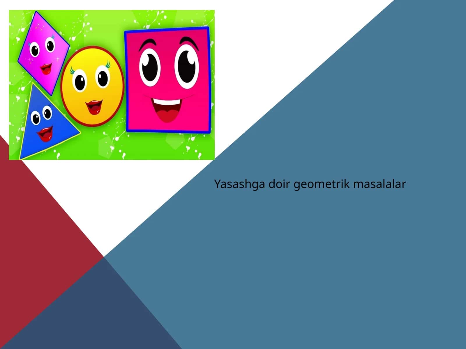 Yasashga doir geometrik masalalar 1