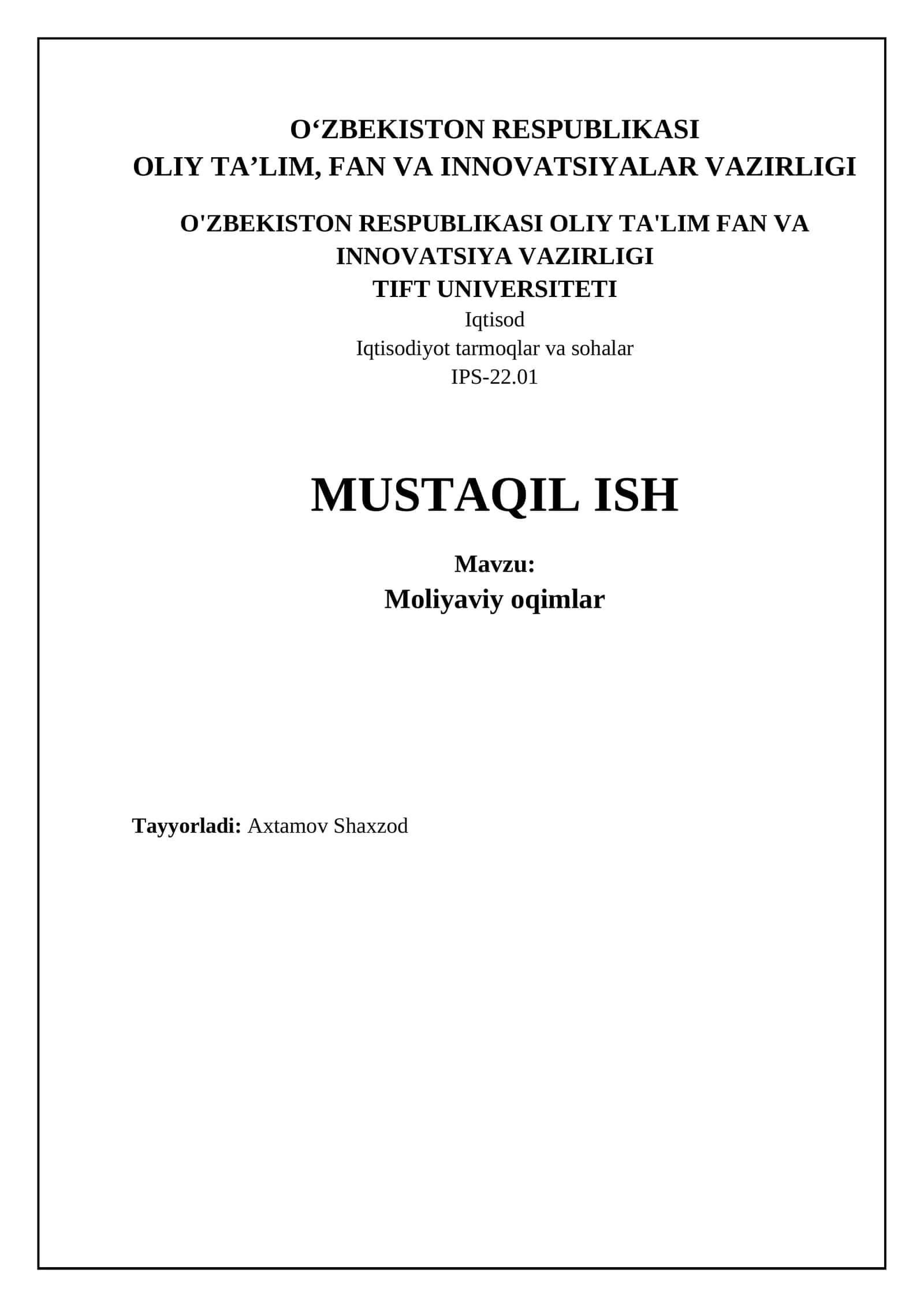 Moliyaviy oqimlar: Ta'rif, turlari va sabablari 1