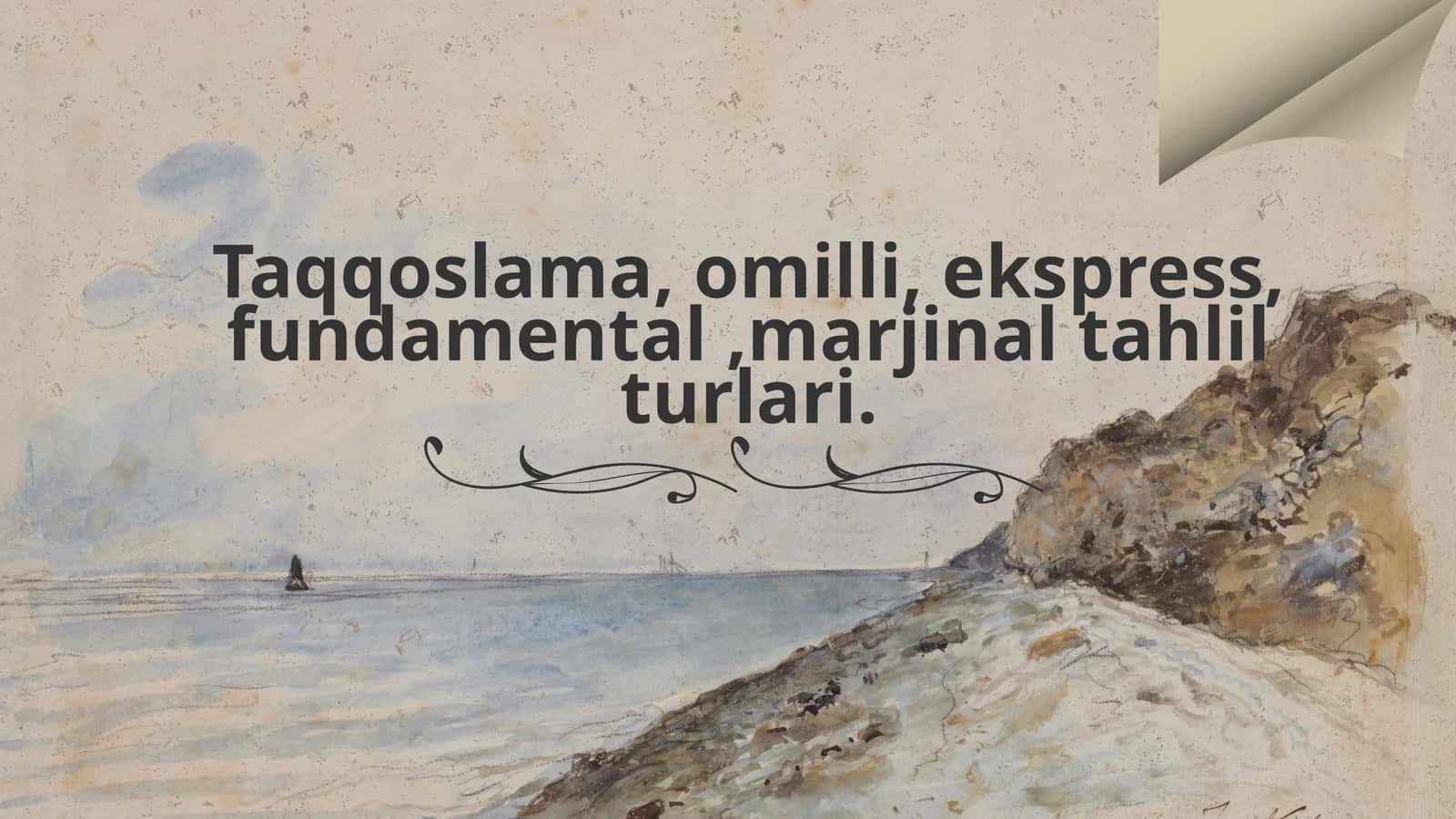 Taqqoslama tahlil 1