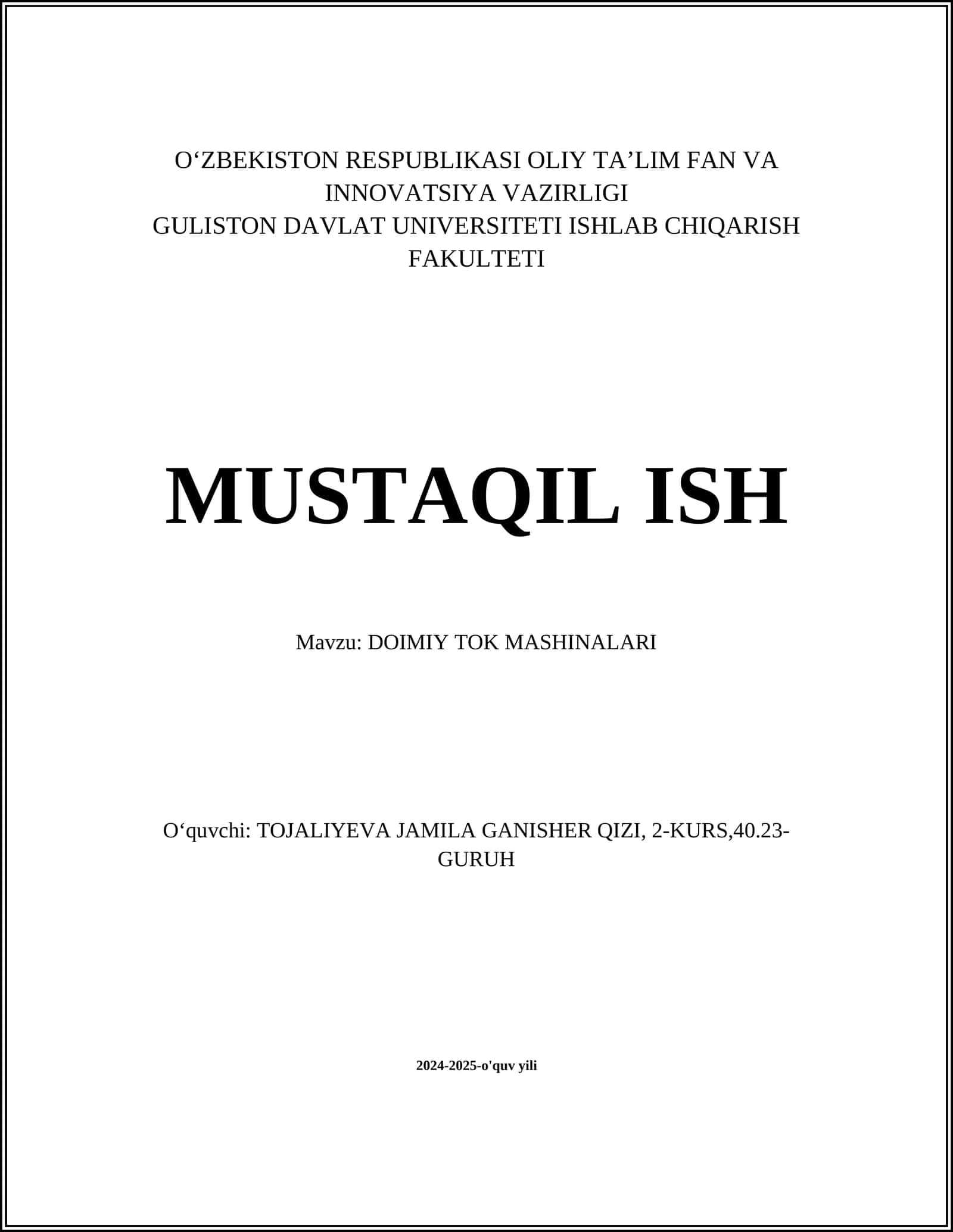 DOIMIY TOK MASHINALARI 1