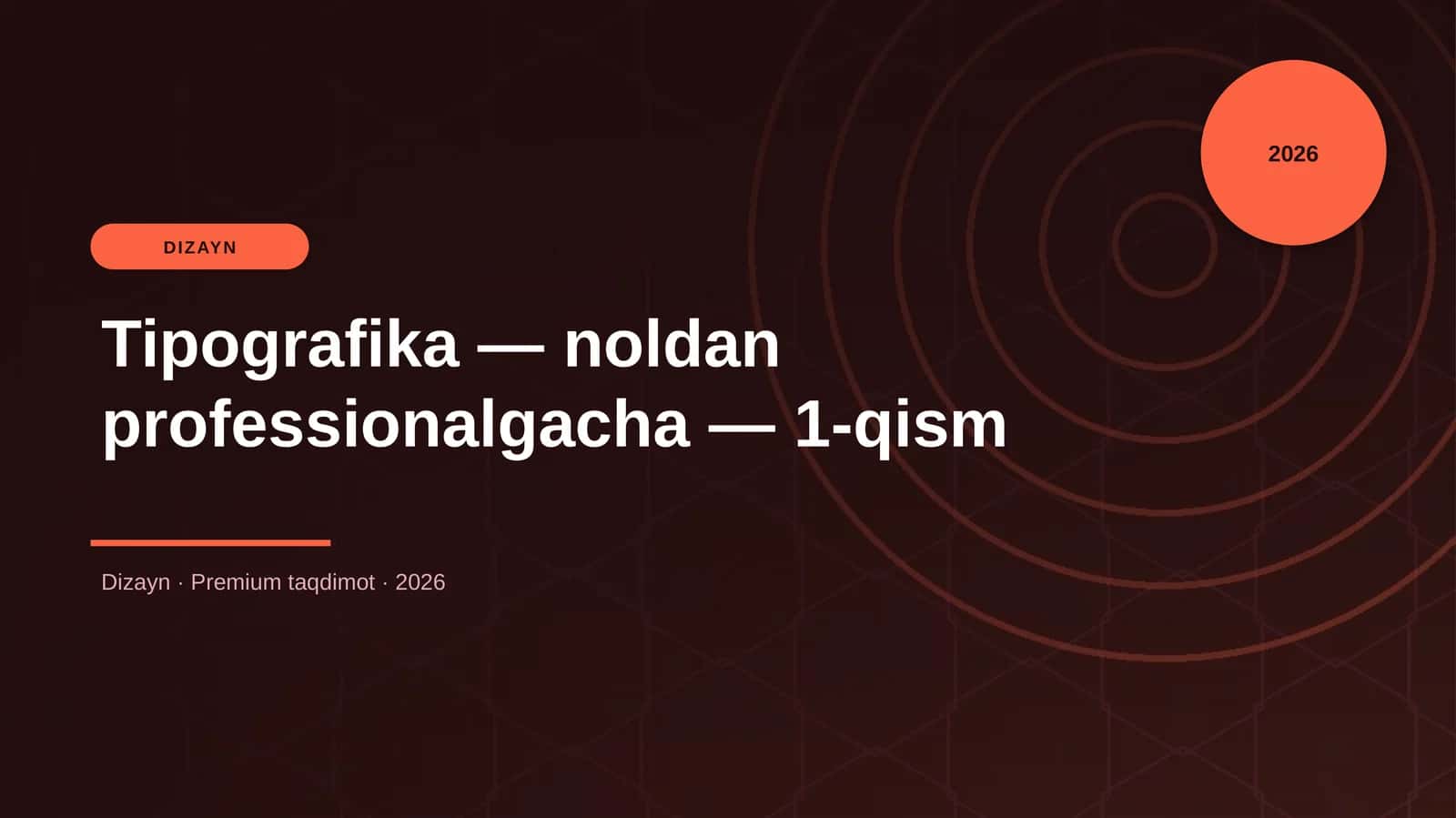 Tipografika — noldan professionalgacha — 1-qism 1