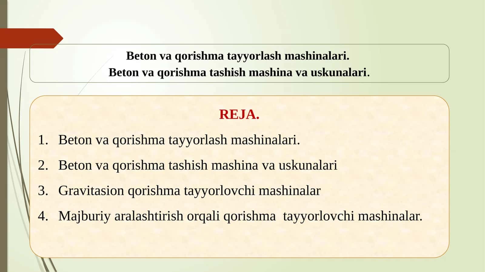 Betonvaqorish matayyorlash mashinalari 1