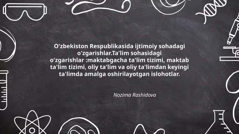 Ta'lim sohasidagi o'zgarishlar 1