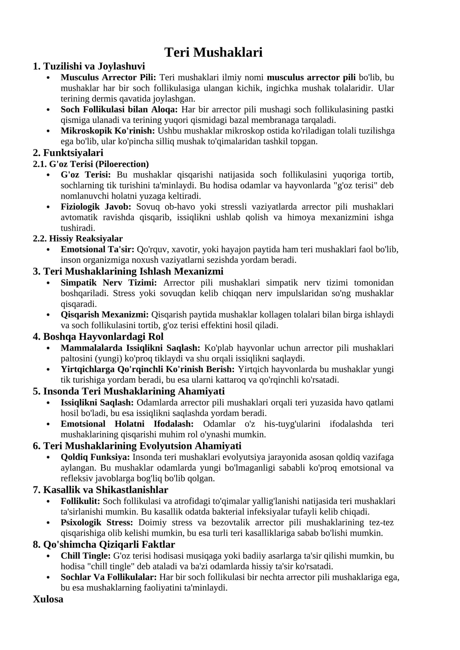 Teri Mushaklari 1