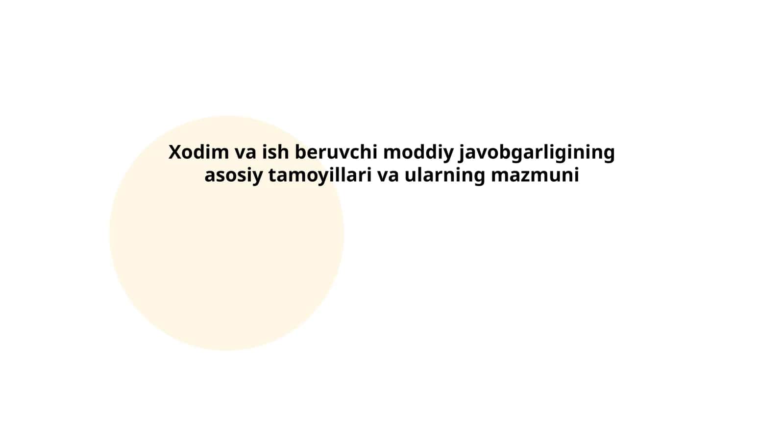 Xodimning moddiy javobgarligi tushunchasi 1