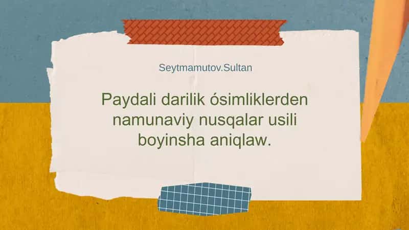 Darilik ósimlikler 1