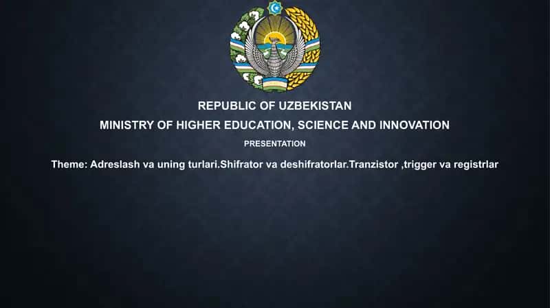 Adreslash va uniqturlari 1