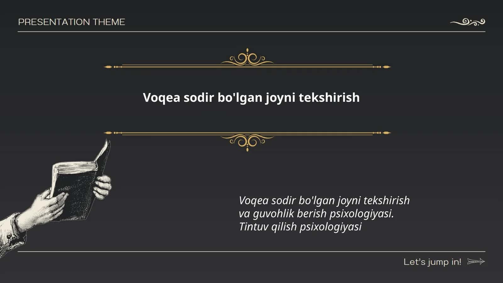 Voqea sodir bo'lgan joyni tekshirish 1
