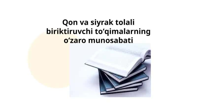 Qon va siyrak tolali biriktiruvchi toʻqimalarning oʻzaro munosabati 1