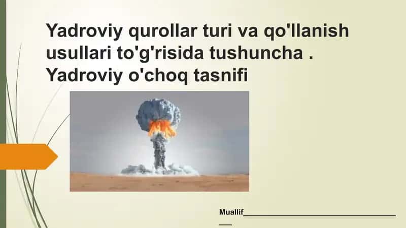 Yadroviy qurollar 1