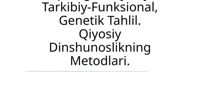 Dinlarni Tadqiq Etish Metodologiyasi 1