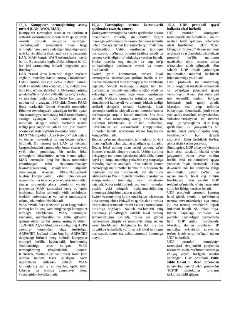 Kompyuter tarmoqlarining asosiy turlari (LAN, WAN, MAN) 1