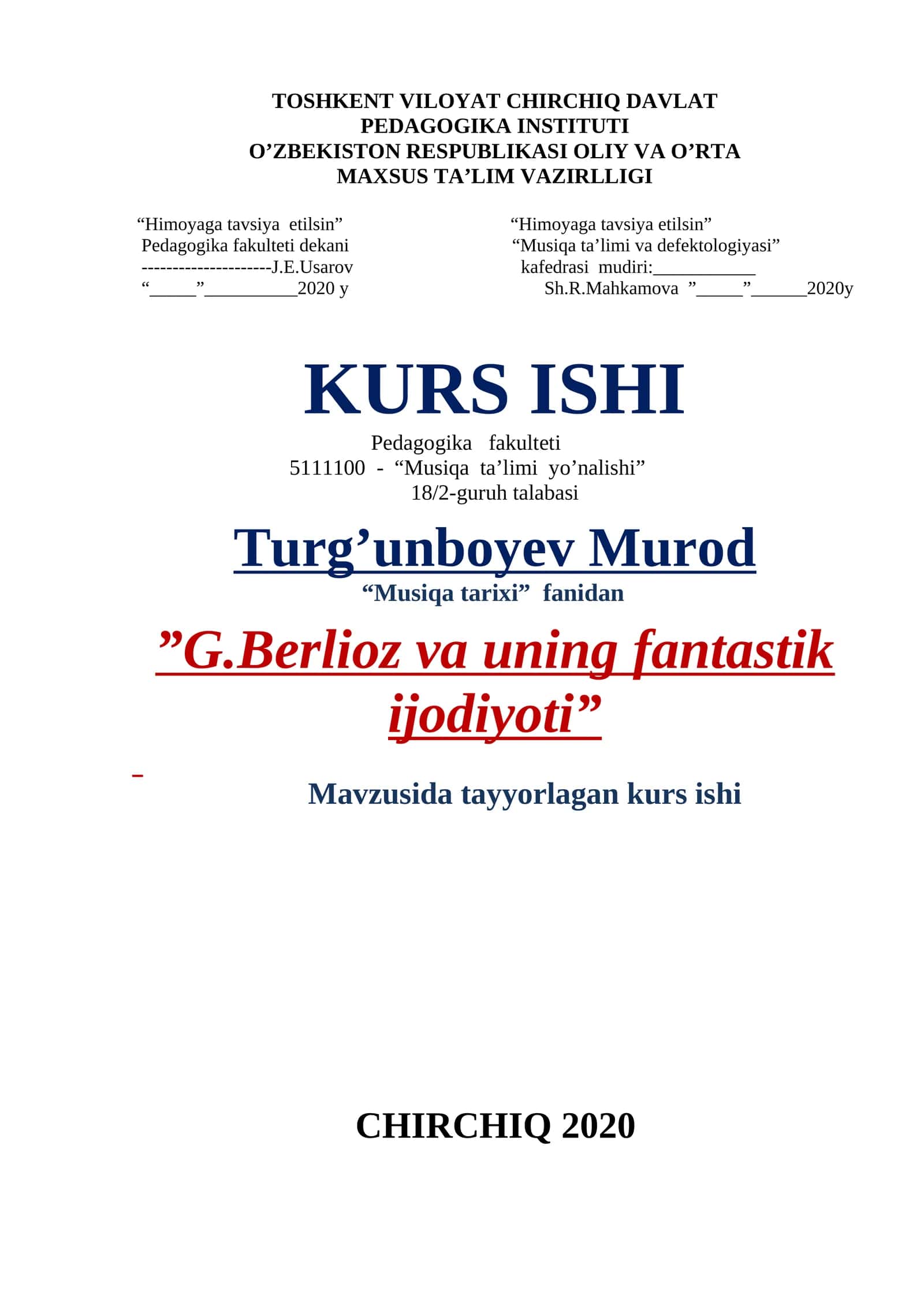 G.Berlioz va uning fantastik ijodiyoti 1