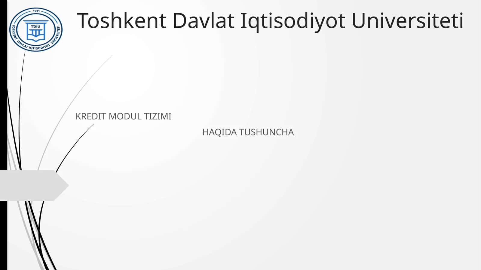 KREDIT MODUL TIZIMI 1