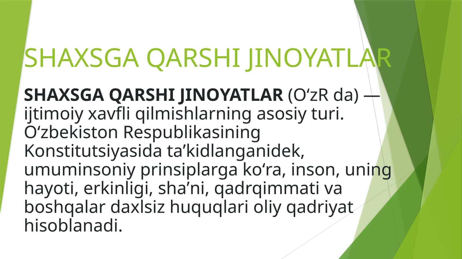 SHAXSGA QARSHI JINOYATLAR 1