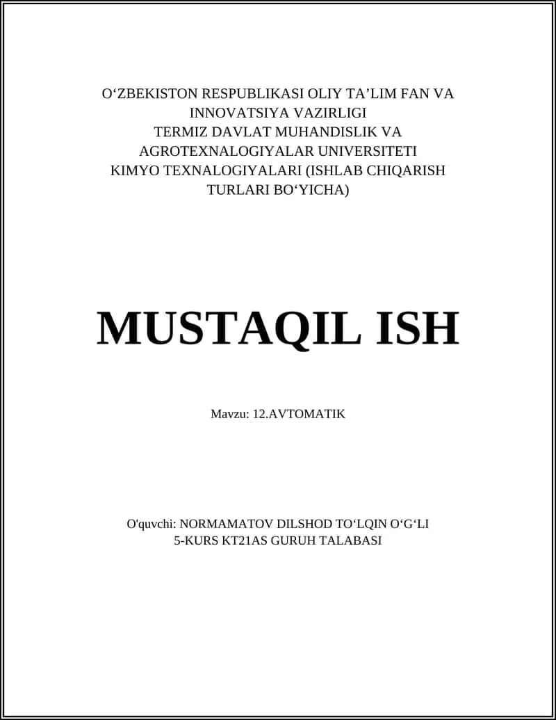 12.AVTOMATIK 1
