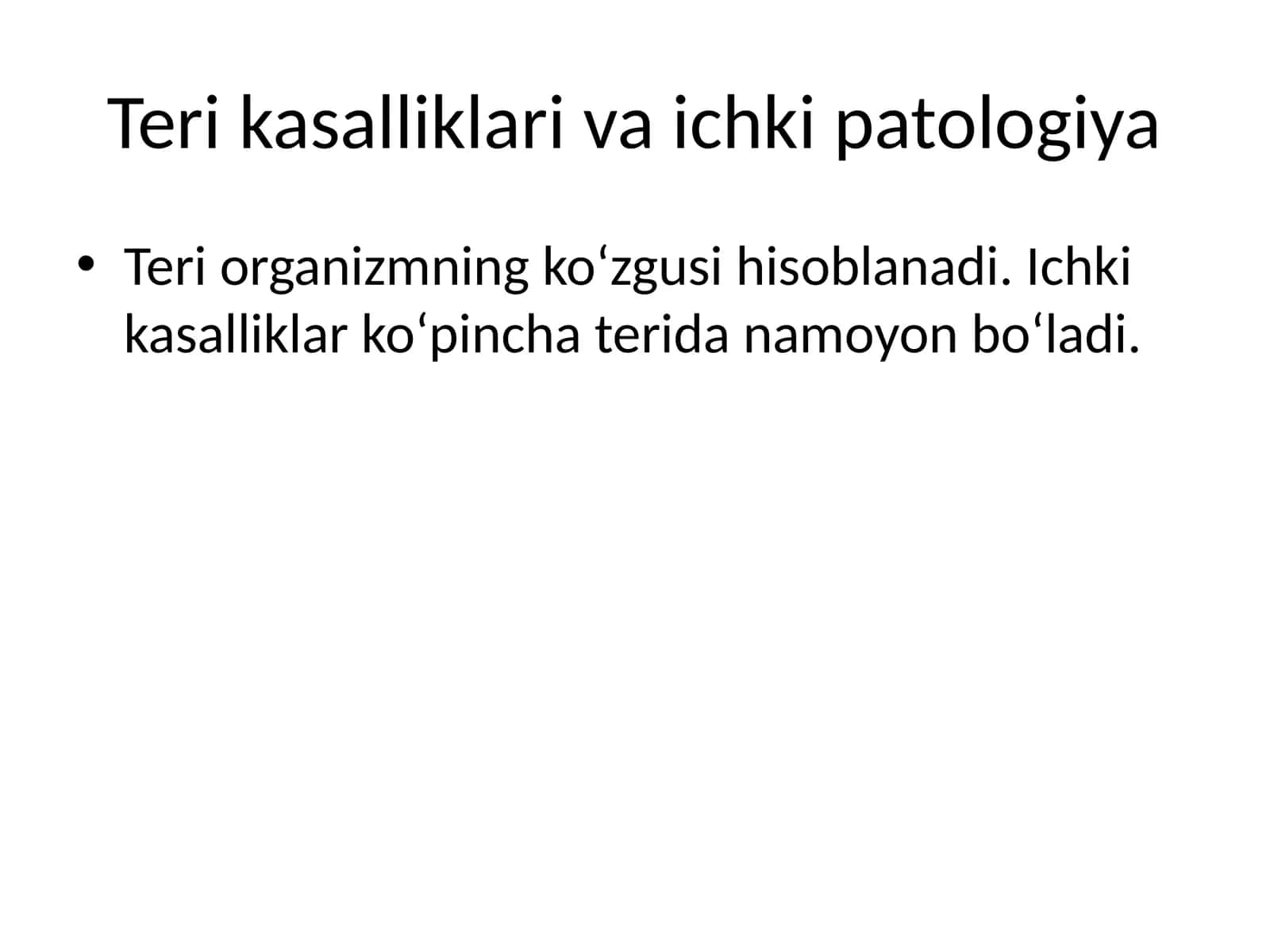 Teri kasalliklari va ichki patologiya 1