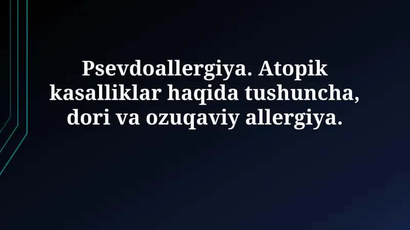 Psevdoallergiya: Ta'rif, Sabablari va Mexanizmlari 1