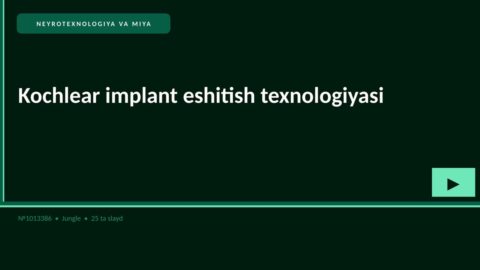 KOCHLEAR IMPLANT ESHITISH TEXNOLOGIYASI 1