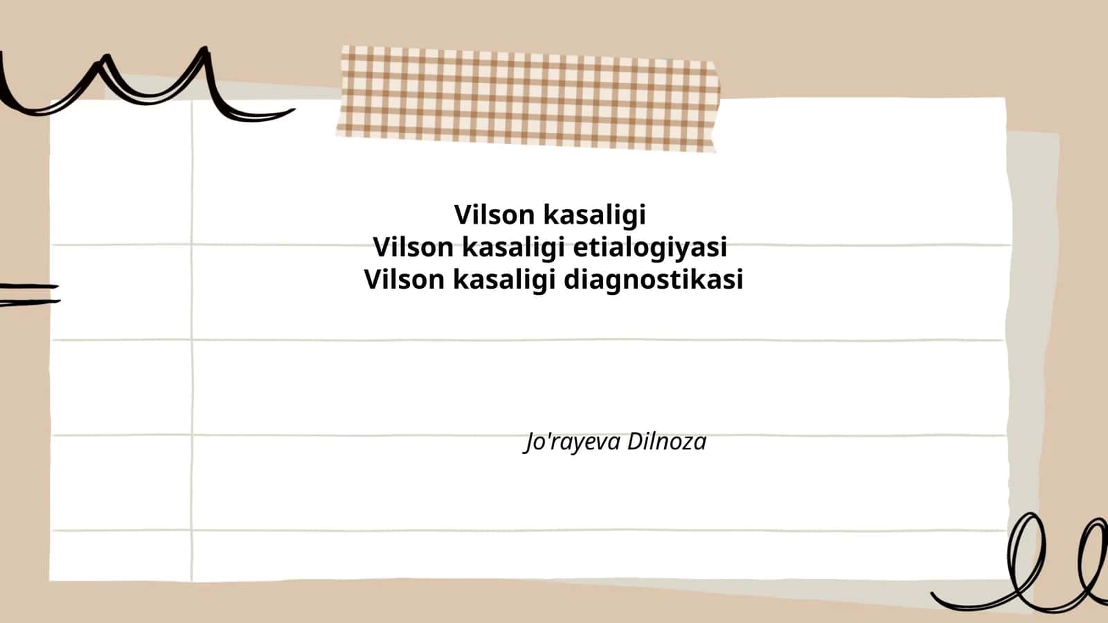 Vilson kasalligi 1