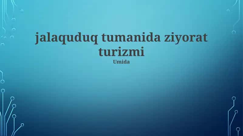 Jalaquduq tumanida ziyorat turizmi 1