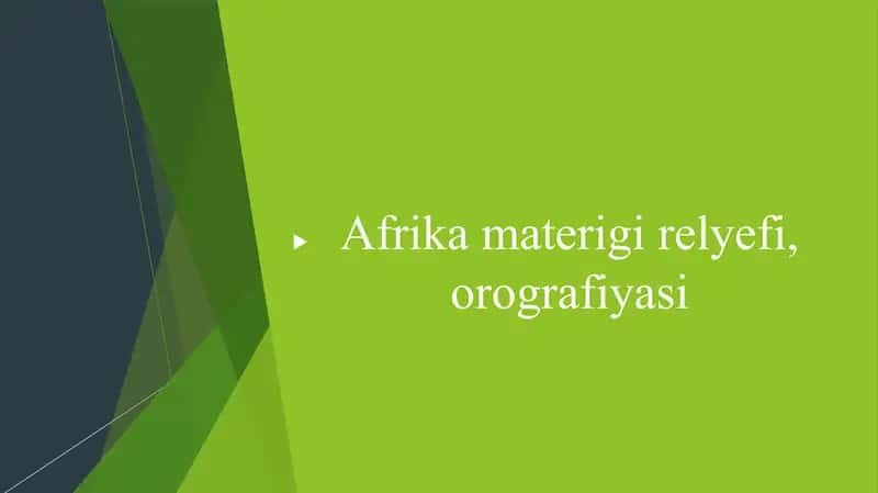 Afrika materigi relyefi, orografiyasi 1
