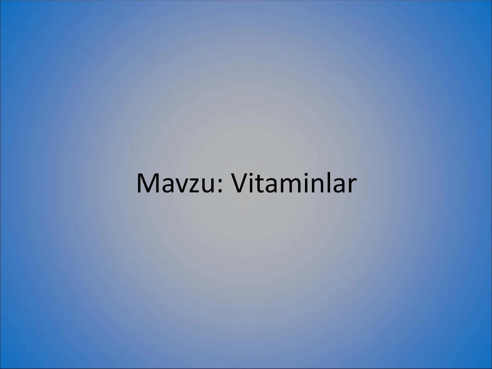 Vitaminlar 1