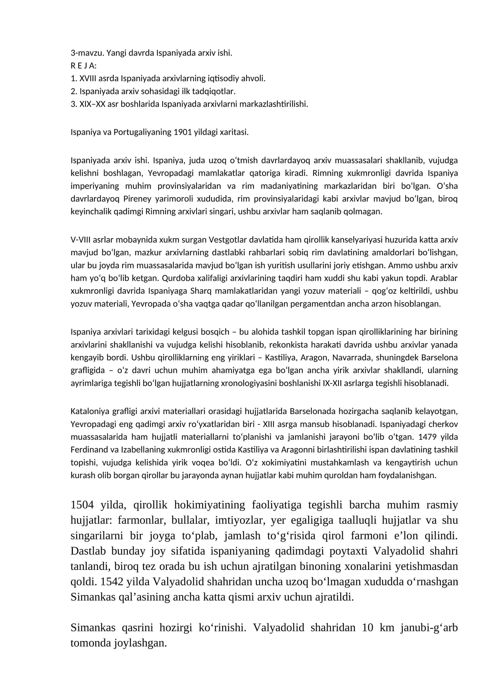 Ispaniyada arxiv ishi 1