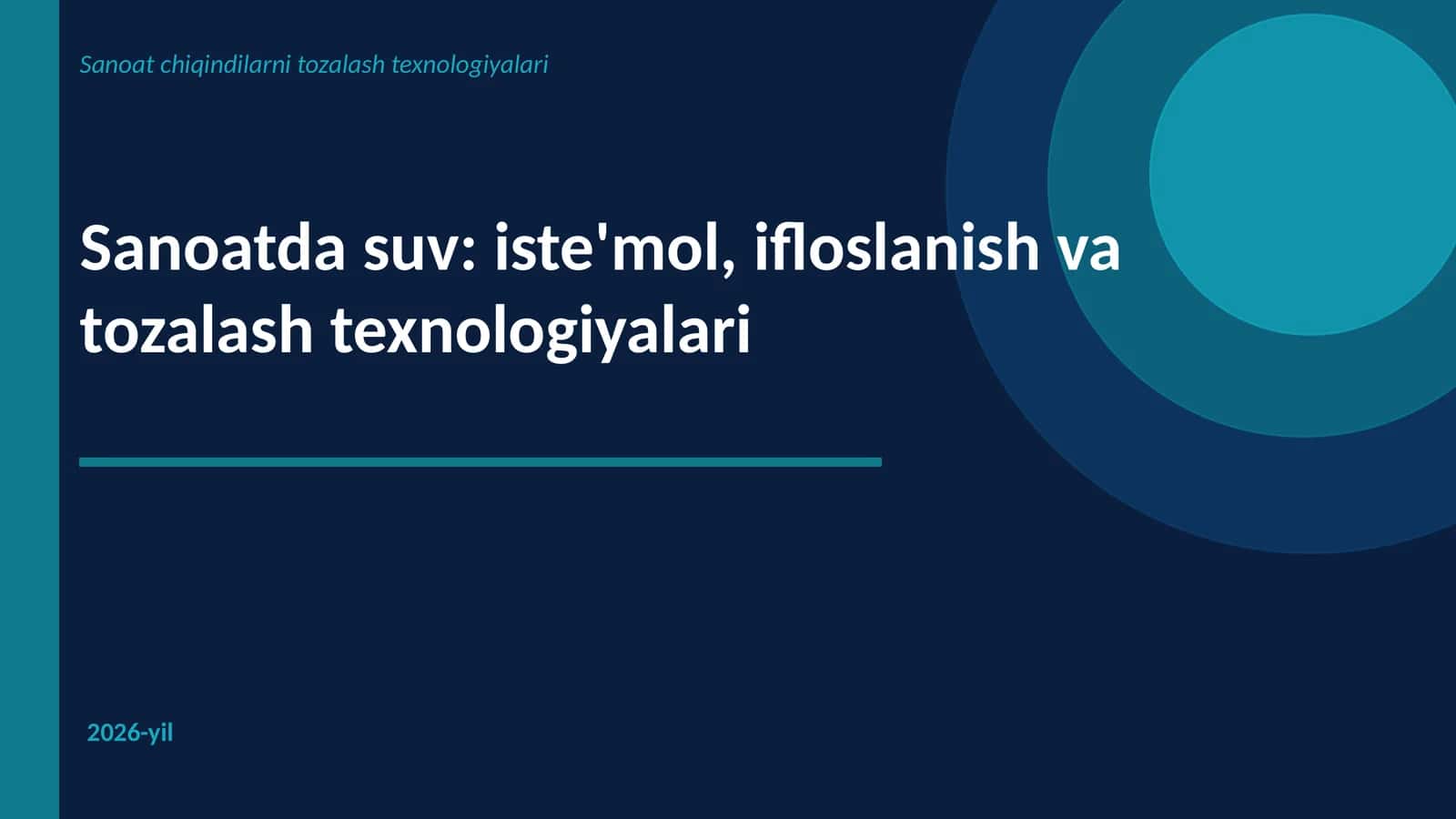 Sanoat chiqindilarni tozalash texnologiyalari 1