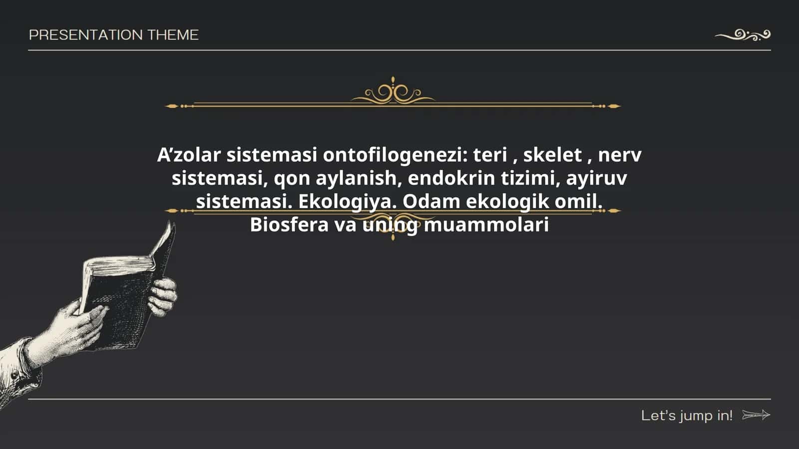 A’zolar sistemasi ontofilogenezi 1