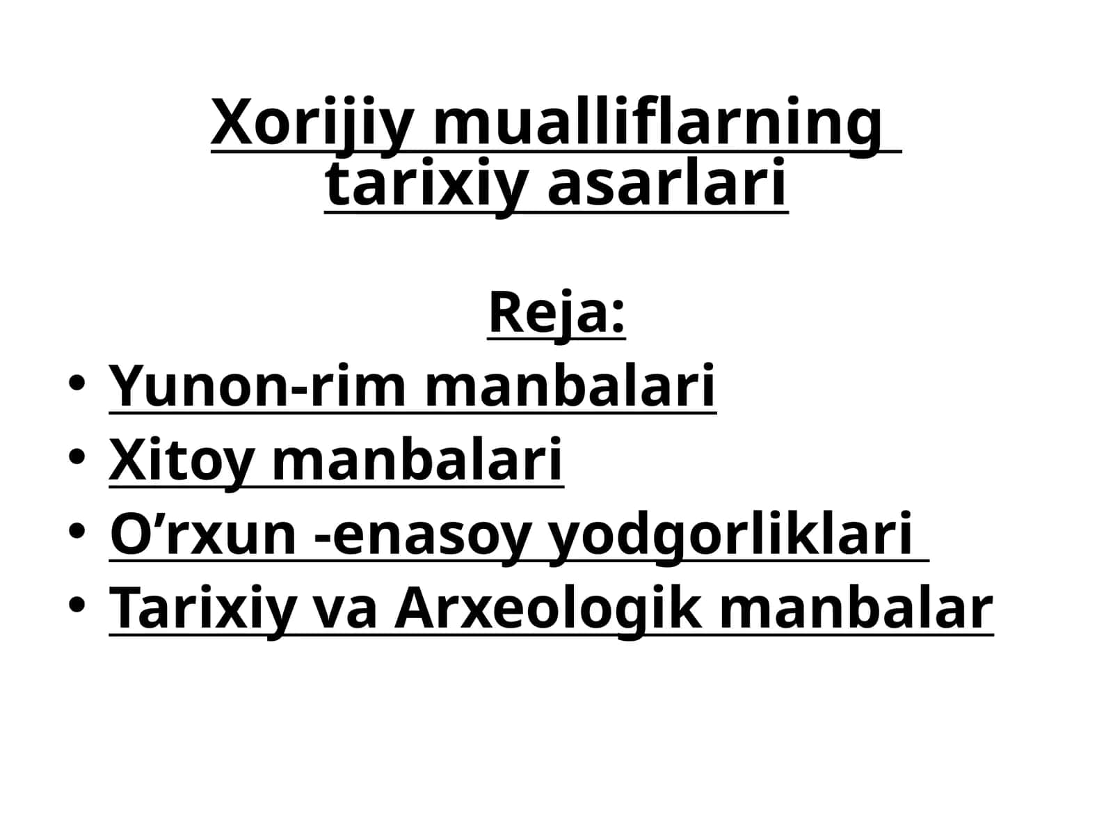 Xorijiymualliflarning tarixiy asarlari 1