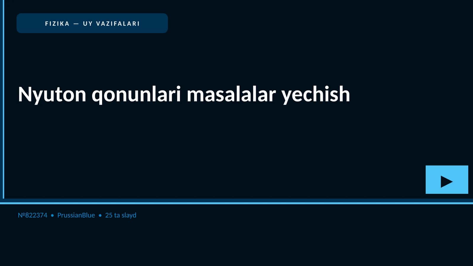 NYUTON QONUNLARI MASALALAR YECHISH 1