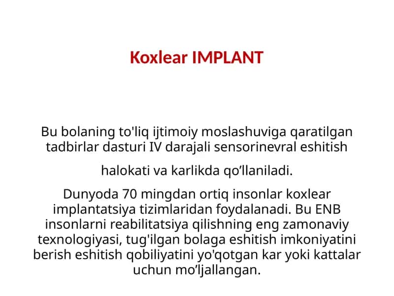 KoxlearIMPLANT 1