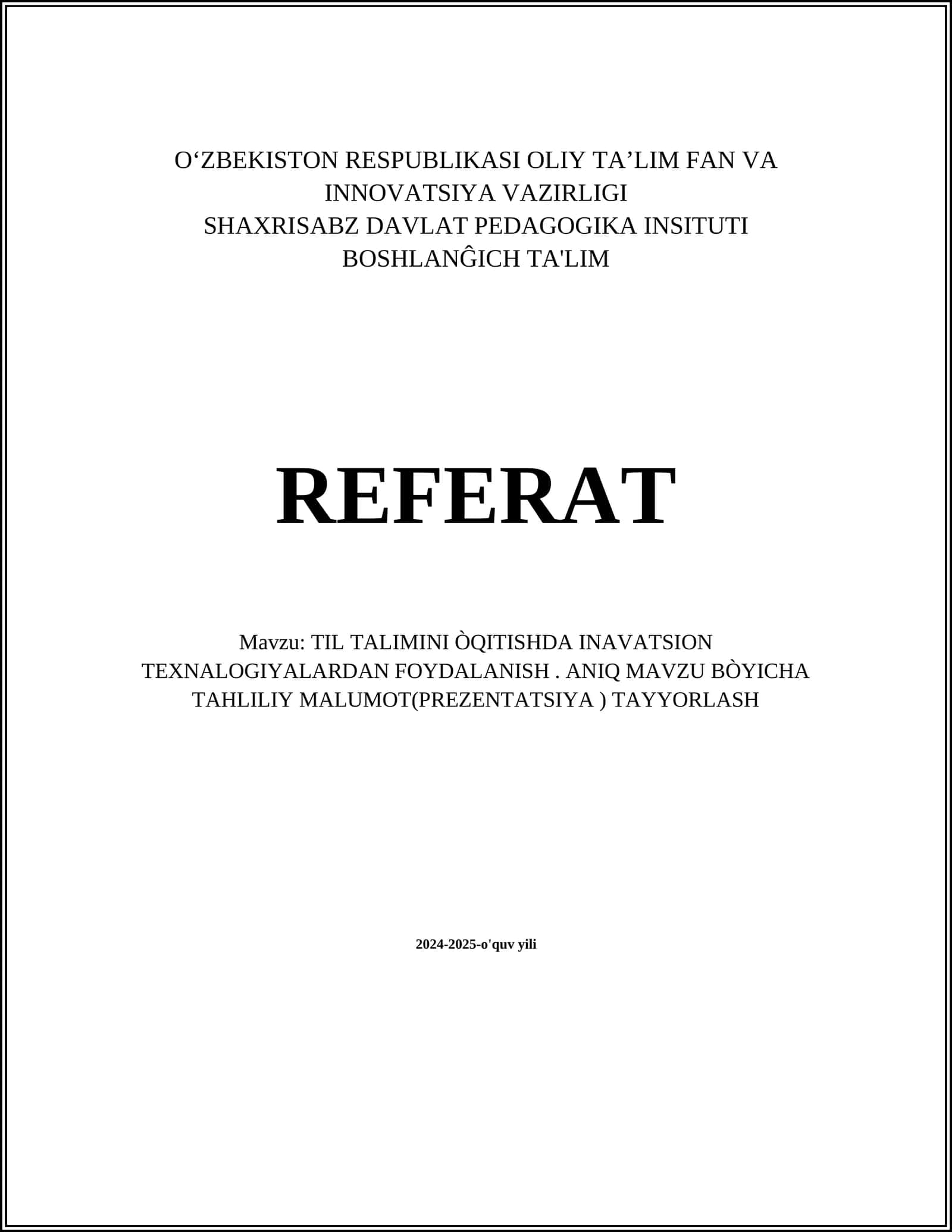 Interaktiv ta'lim texnologiyalari 1