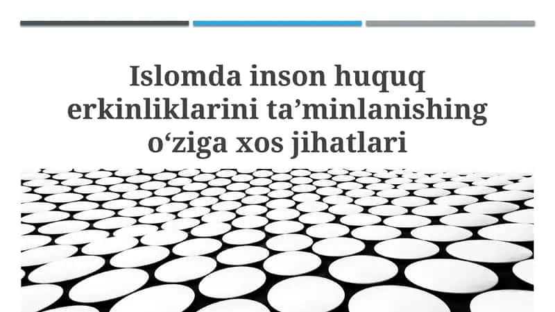 Islomda inson huquqlari 1