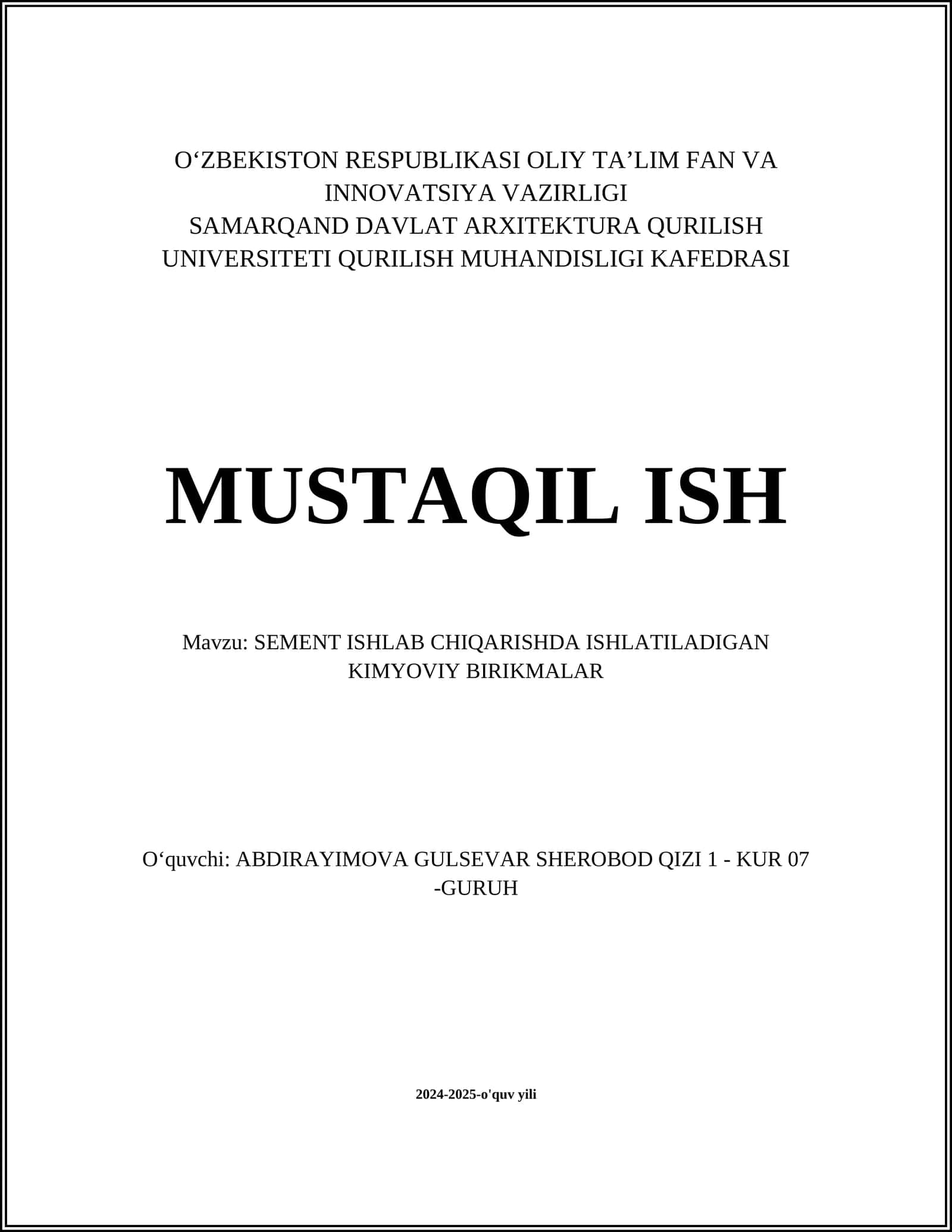 OHAKTOSH (Kalsiy karbonat) 1