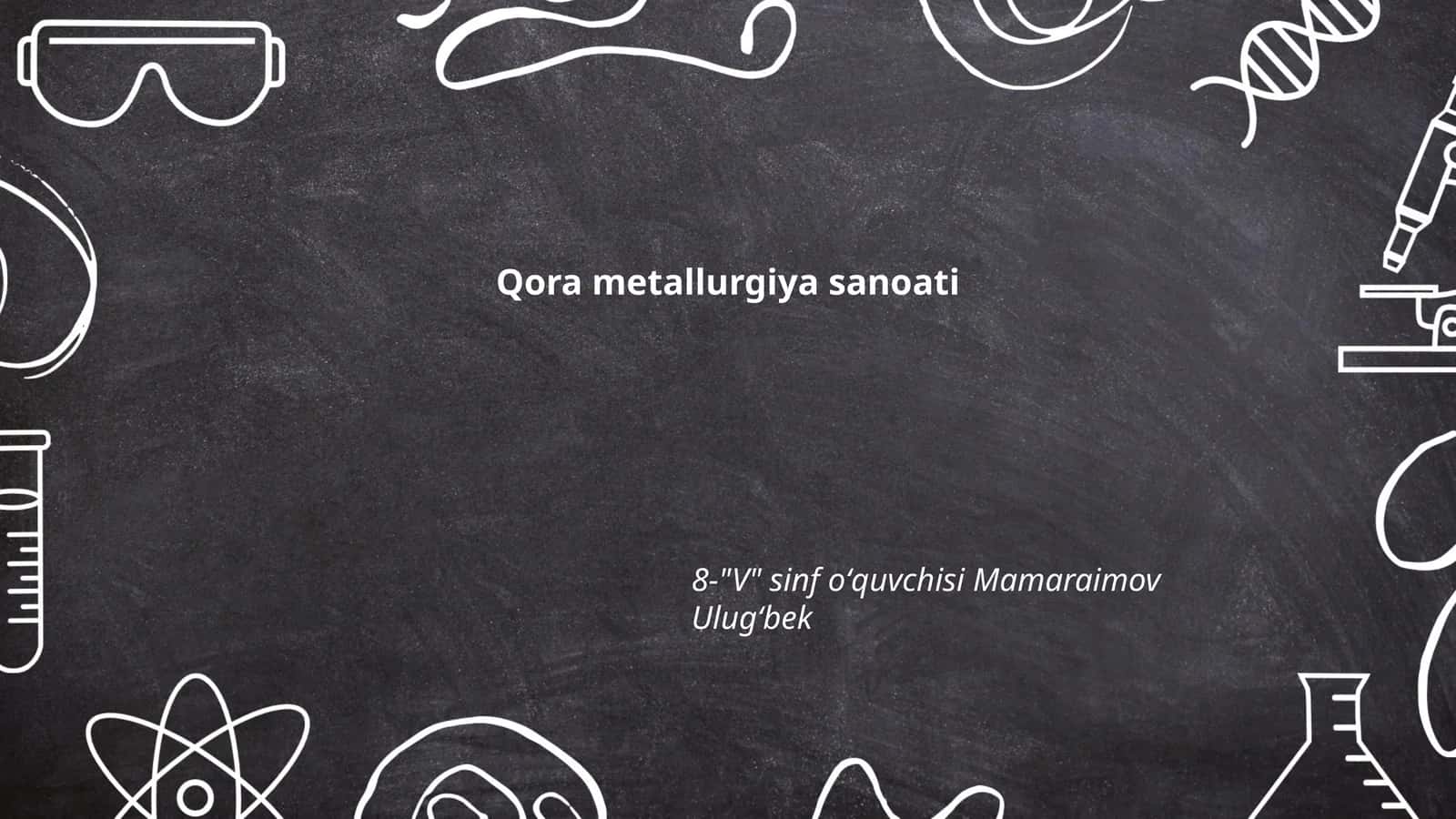 Qora metallurgiya sanoati 1