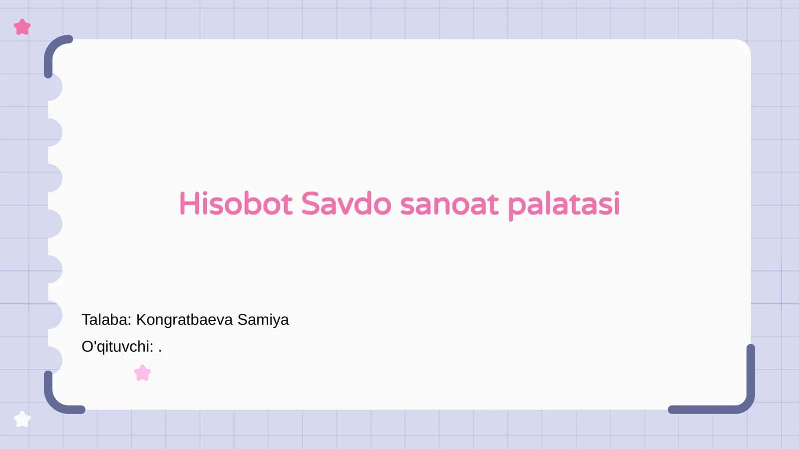 Hisobot Savdo sanoat palatasi 1