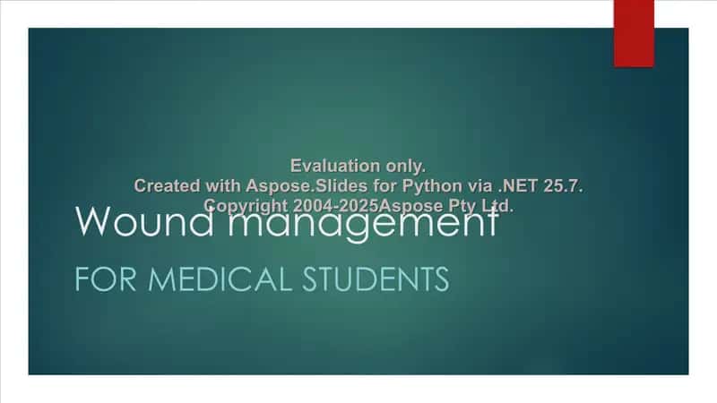 Wound management 1