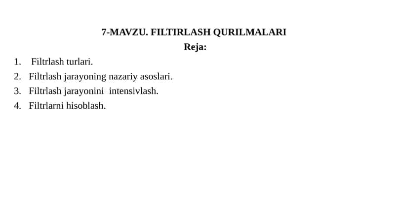 FILTIRLASH QURILMALARI 1