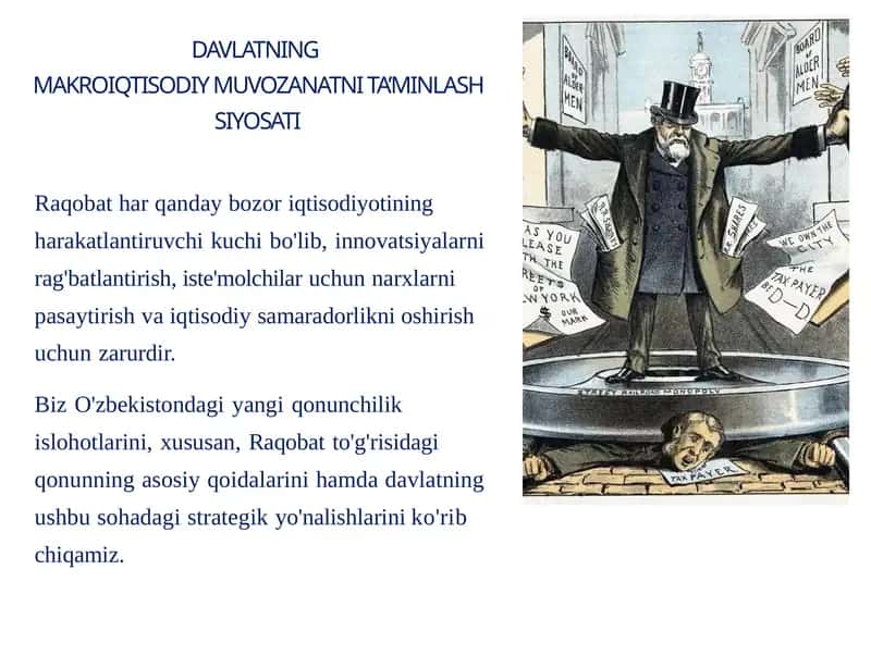 DAVLATNINGMAKROIQTISODIY MUVOZANATNITA’MINLASH SIYOSATI 1