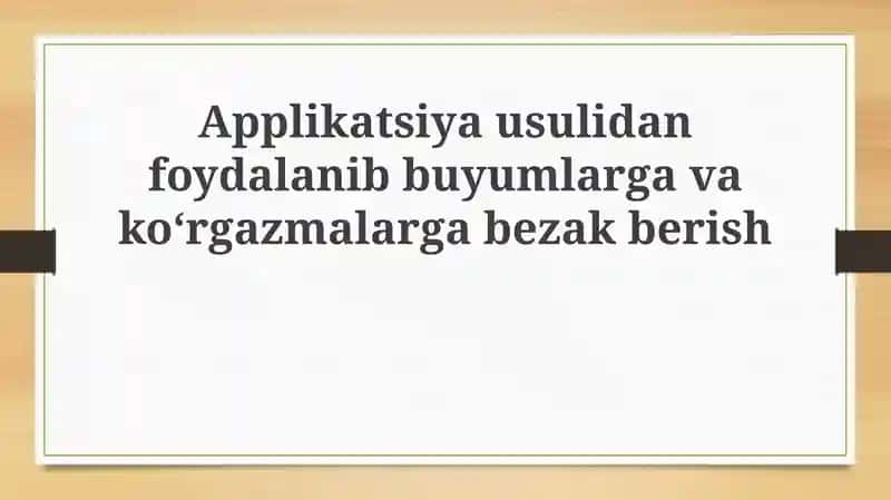 Applikatsiya Usuli