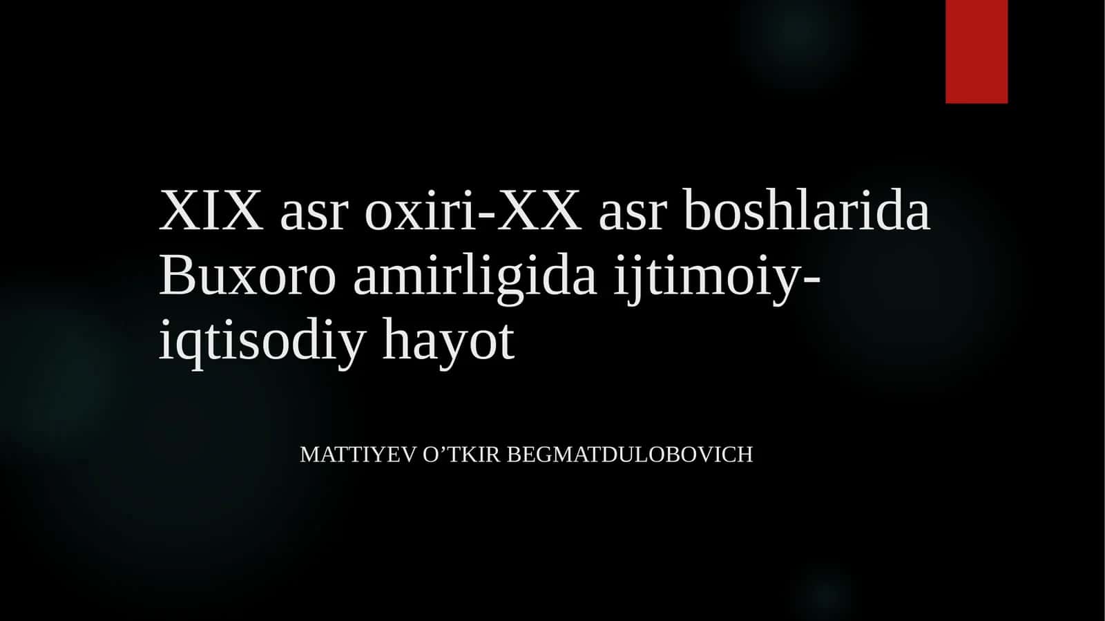Buxoro Amirligi Etikasi 1
